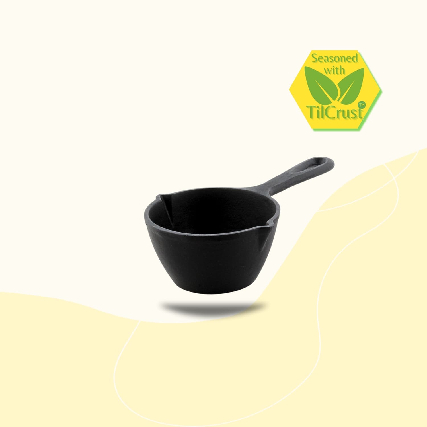 Triple Seasoned Cast Iron Tadka Pan 4.3 in - Image 1