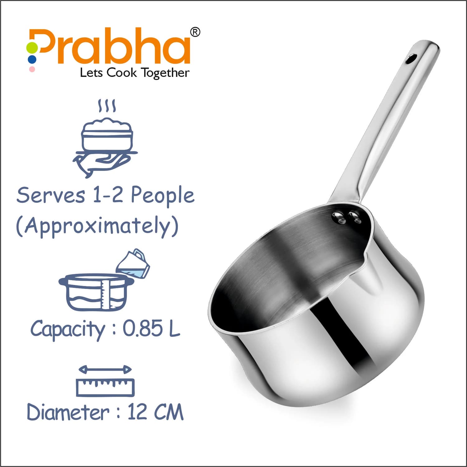 ELANTE TRIPLY CURVE SAUCEPAN - 14 CM(14cm) - Image 1