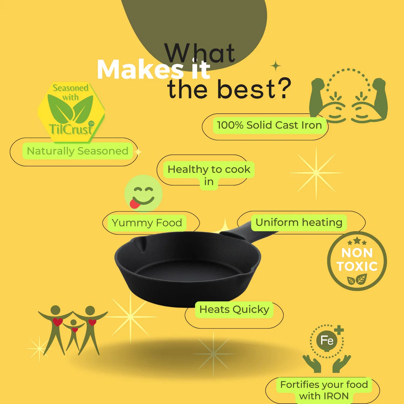 Triple Seasoned Cast Iron Classic Skillet 6 in - Image 4