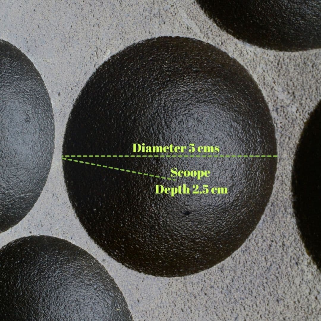 Triple Seasoned Cast Iron 7 Pits Paniyarakkal with Lid 6.3 in - Image 5